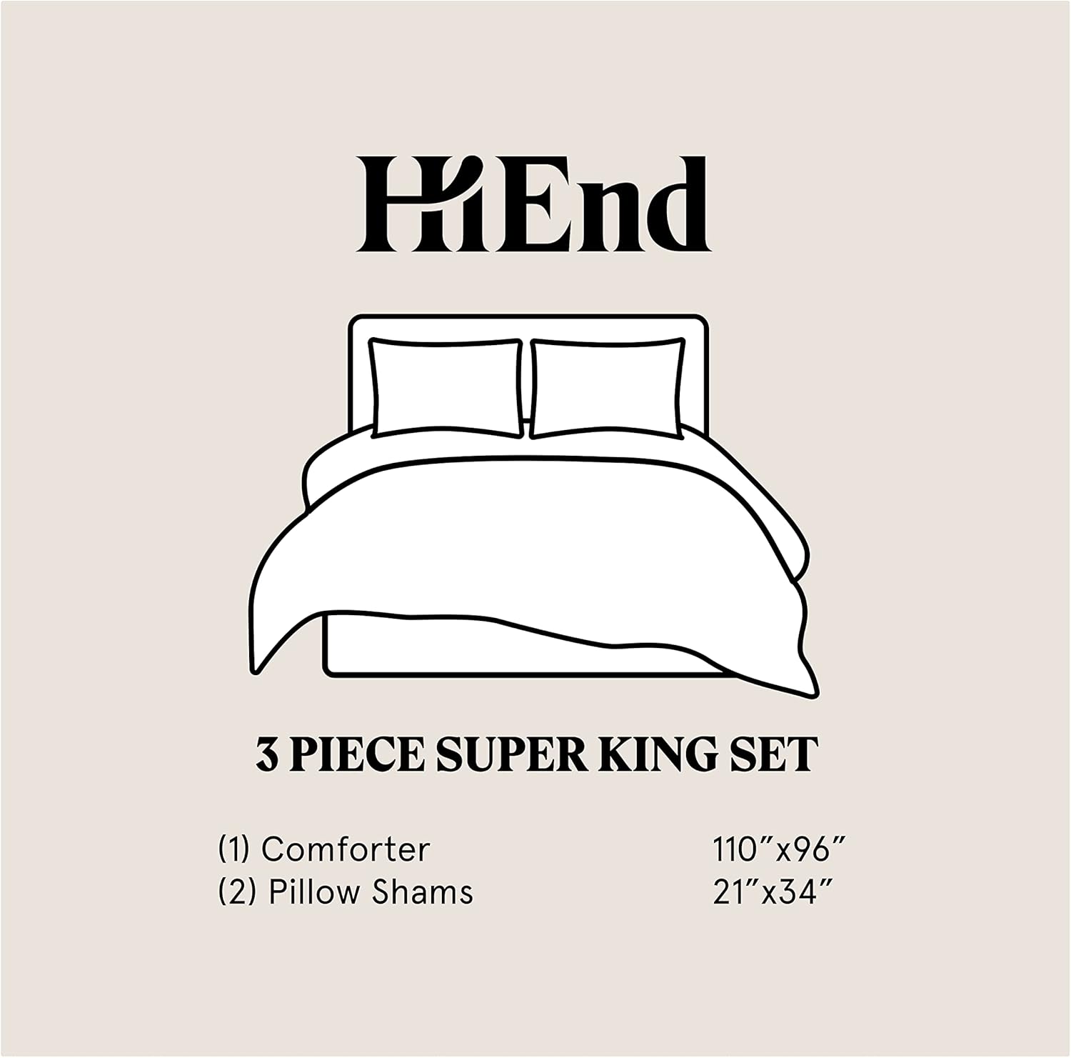 HiEnd Accents Hera Linen 3 Piece Comforter Set