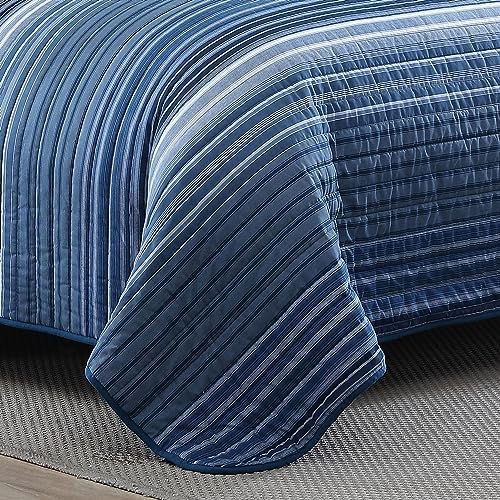 Nautica King Quilt Set - 100 Cotton Reversible Bedding 1