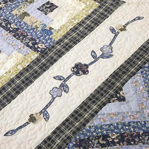 LIRISDOM Queen Quilt Bedding Set 100 Cotton Patchwork 1