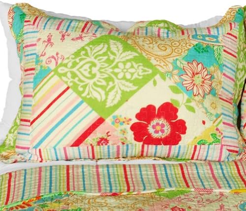 Blancho Bedding Springtime Hills 3PC Floral Quilt Set 1