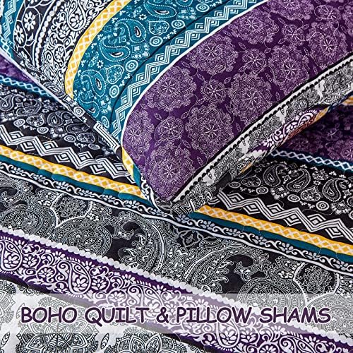 WONGS BEDDING Boho Quilt Set King Size