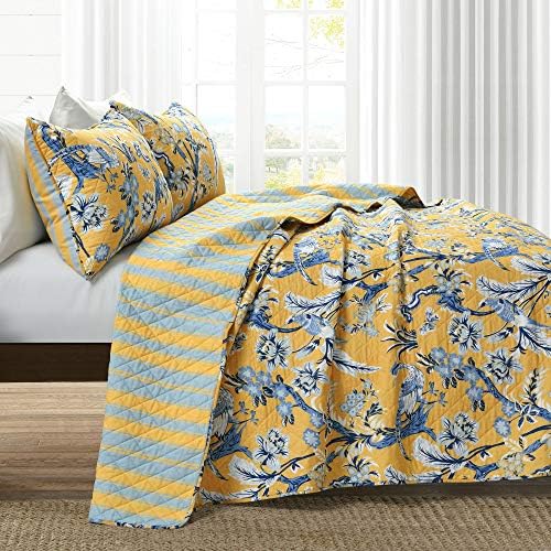 Lush Decor Dolores Reversible Cotton Quilt Set King