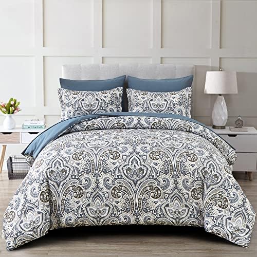 Drucon Blue Paisley 7-Piece Comforter Set