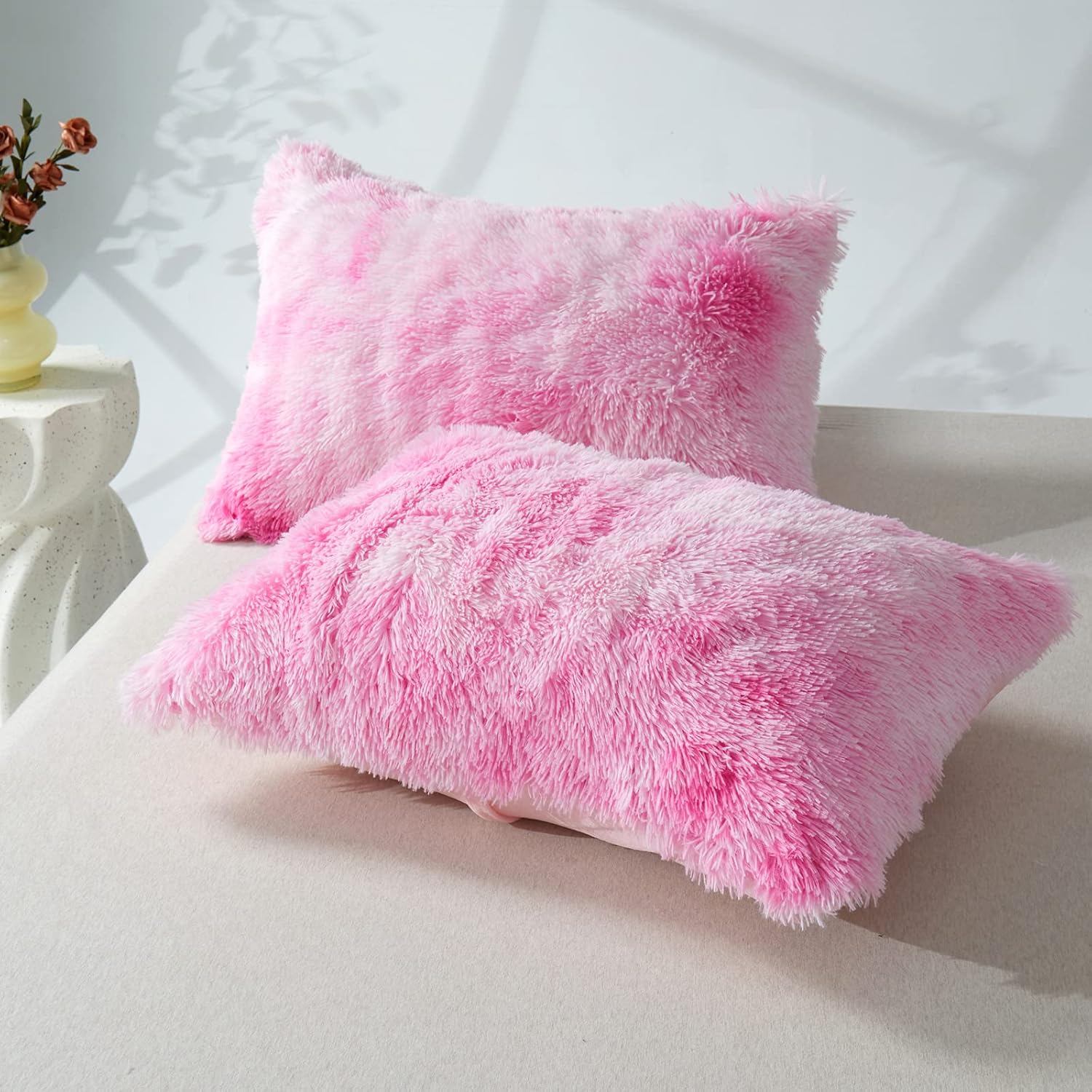 Wajade Plush Pink Comforter Set 3PC Full Size
