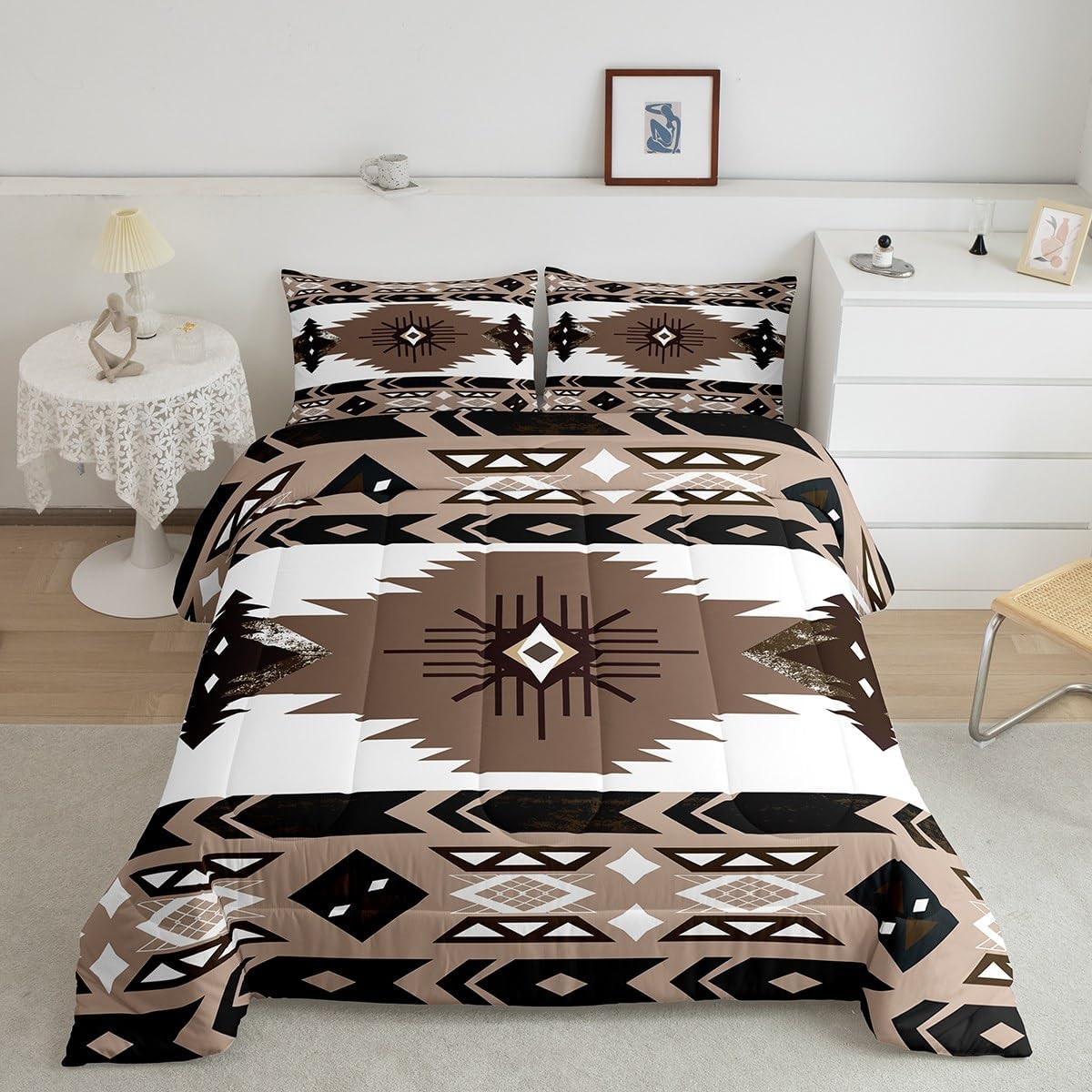 Erosebridal Bohemian Geometric Comforter Set 1