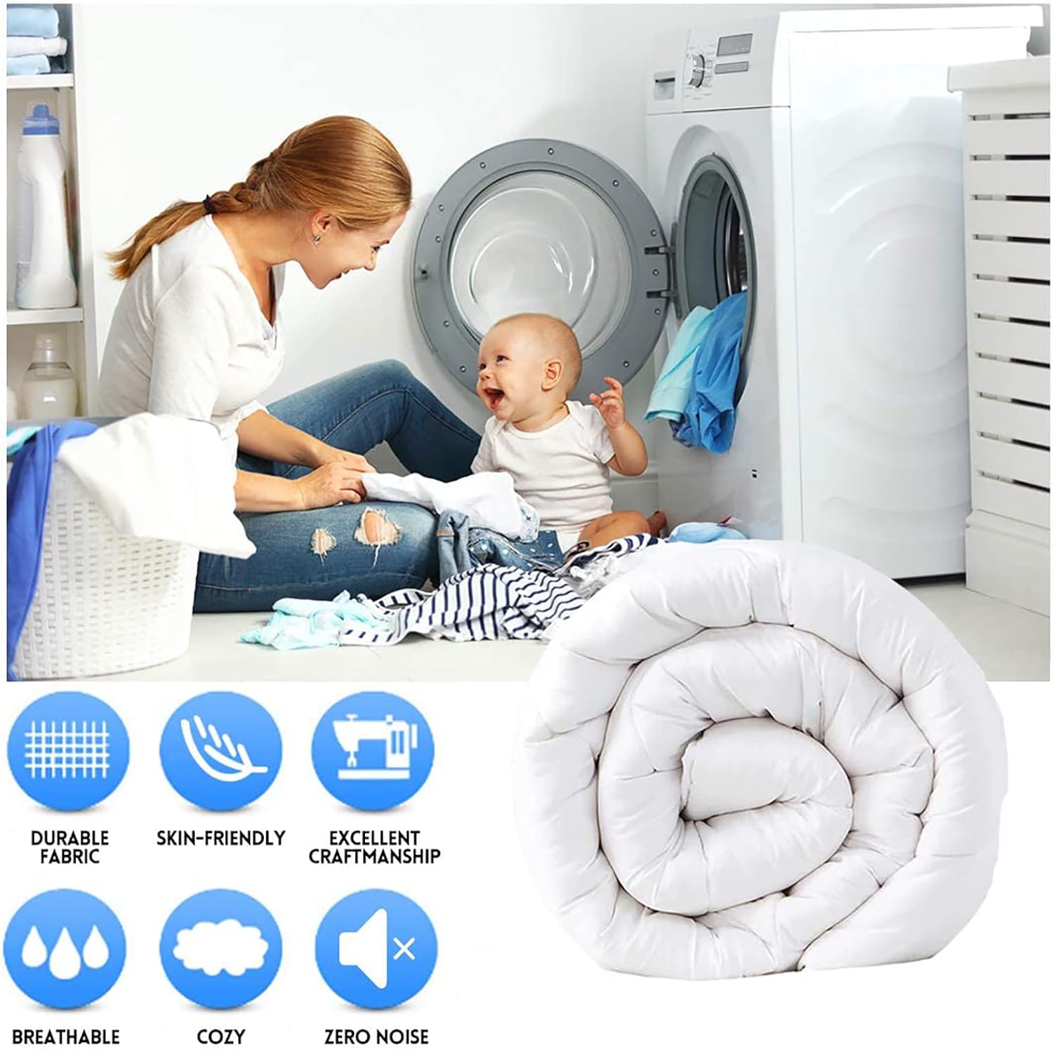 Restilon All Season 1000 Series Cooling Comforter Set Hot Pink Super King