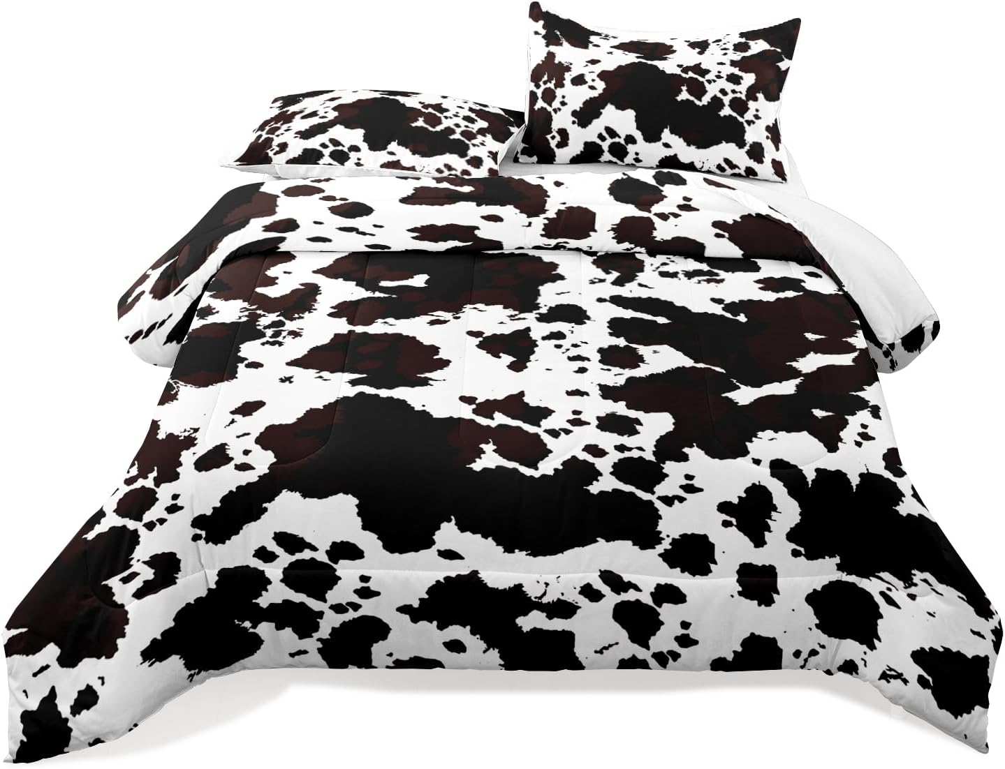 Cow Print Comforter Set - Western Decor Rustic Quilt 1