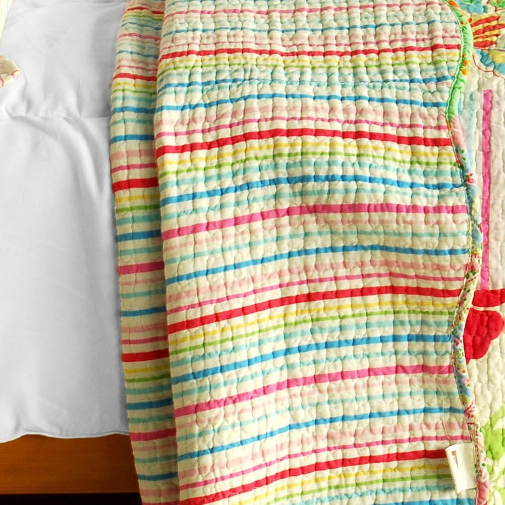 Blancho Bedding Springtime Hills 3PC Floral Quilt Set 1