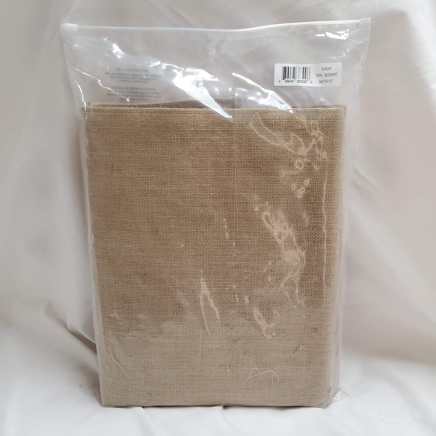 Greenland Home Fashions - GL-1710EBKT Burlap Bed Skirt Natural Twin