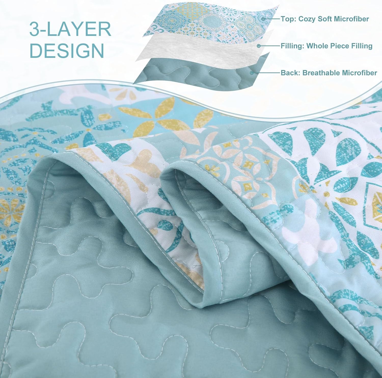 Dobuyly Patchwork Quilt Set Queen Size 1