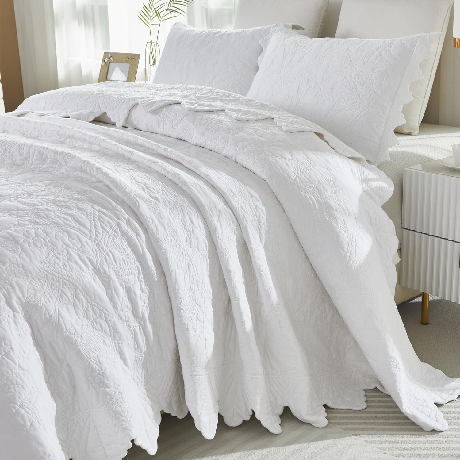Brandream Country Birds Matelasse Quilt Set 3-Piece