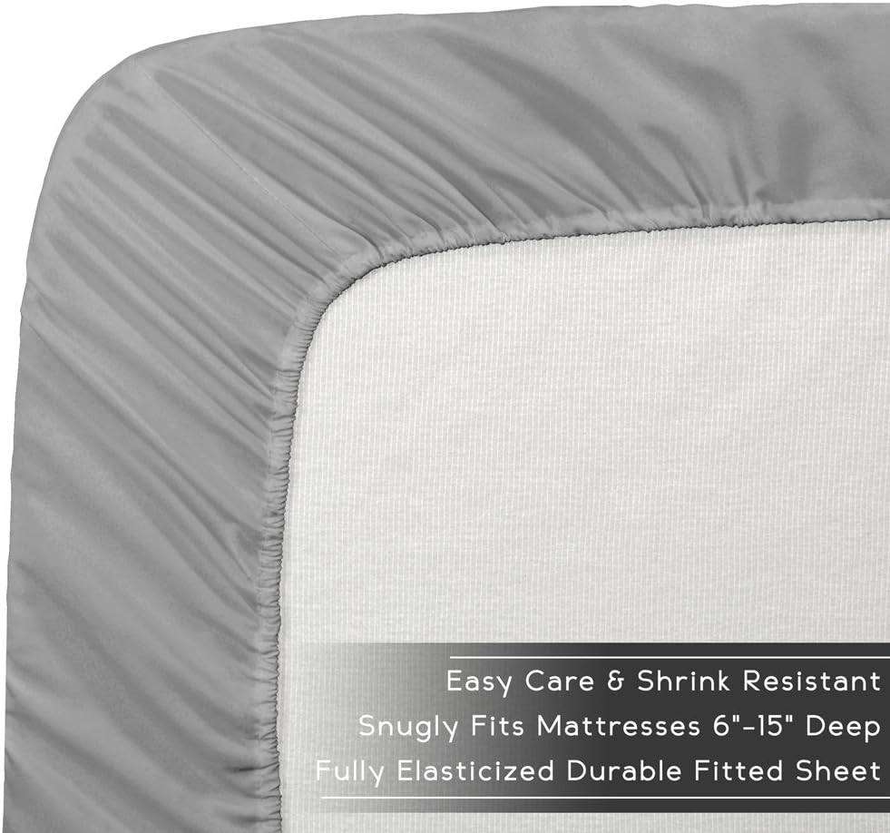 Bare Home Full XL Comforter Set with Sheets and Skirt