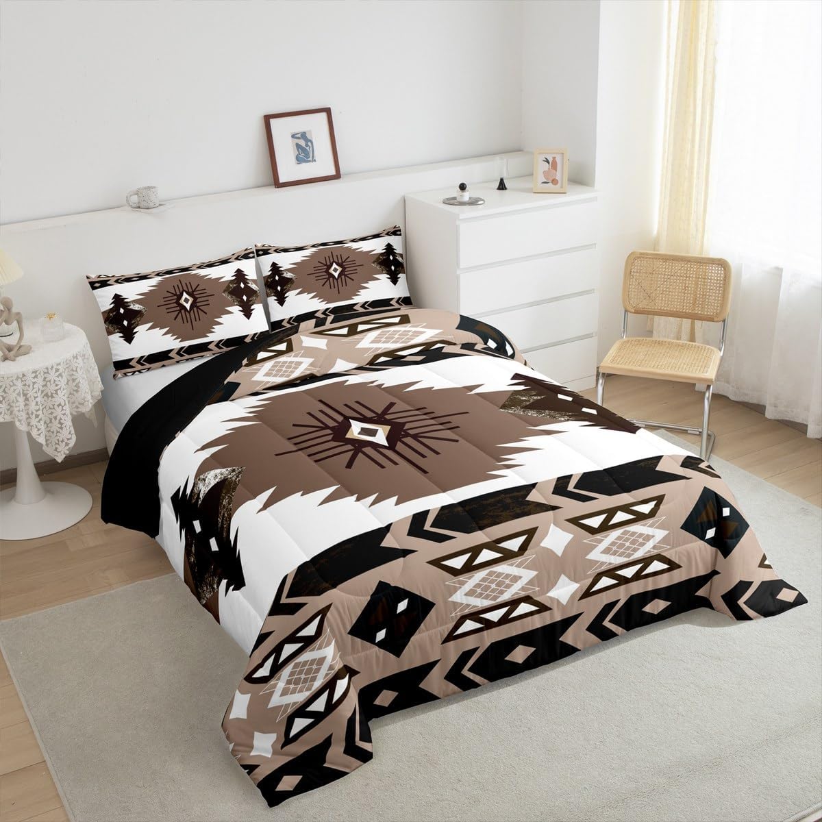 Erosebridal Bohemian Geometric Comforter Set 1