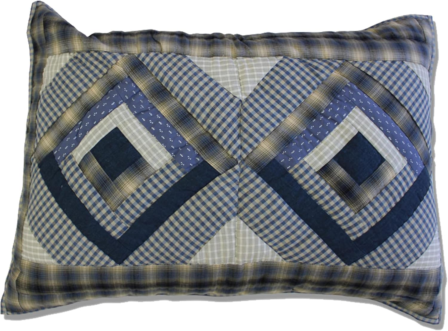 Patch Magic Blue Maze Twin Quilt Set
