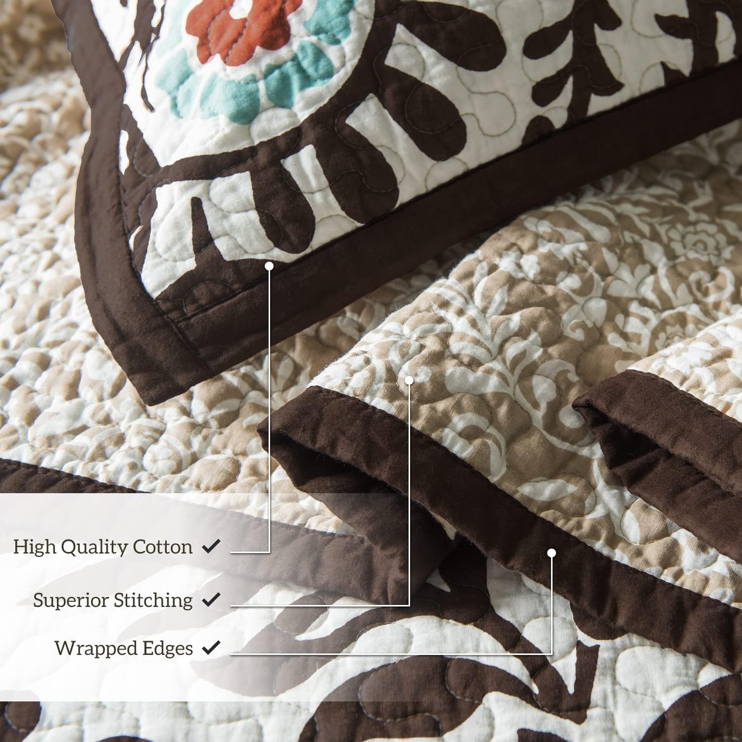 Paseo Road Rebecca 3 Piece Quilt Set Super King 1
