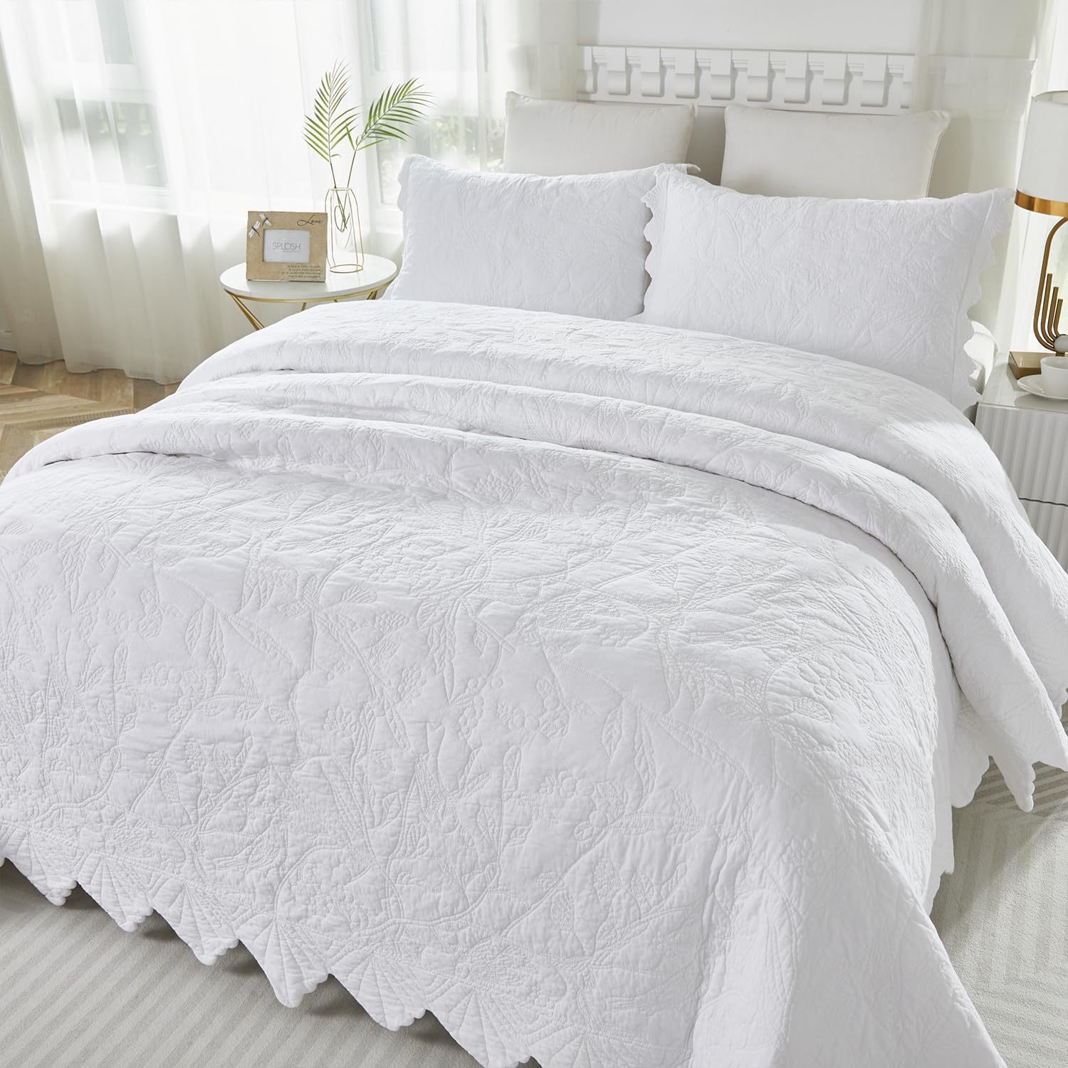 Brandream Country Birds Matelasse Quilt Set 3-Piece