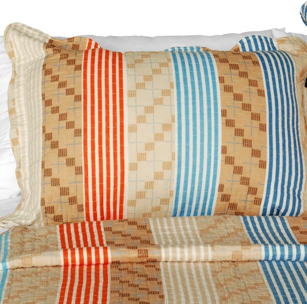 Blancho Bedding Million Miles Cotton Quilt Set 3PC