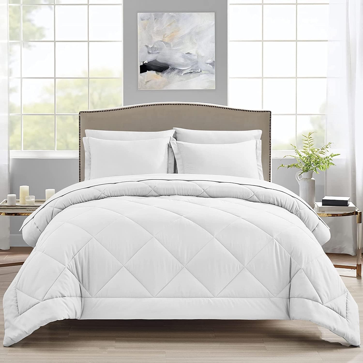 Canvas Craft Diamond Pattern Comforter Set Full XL
