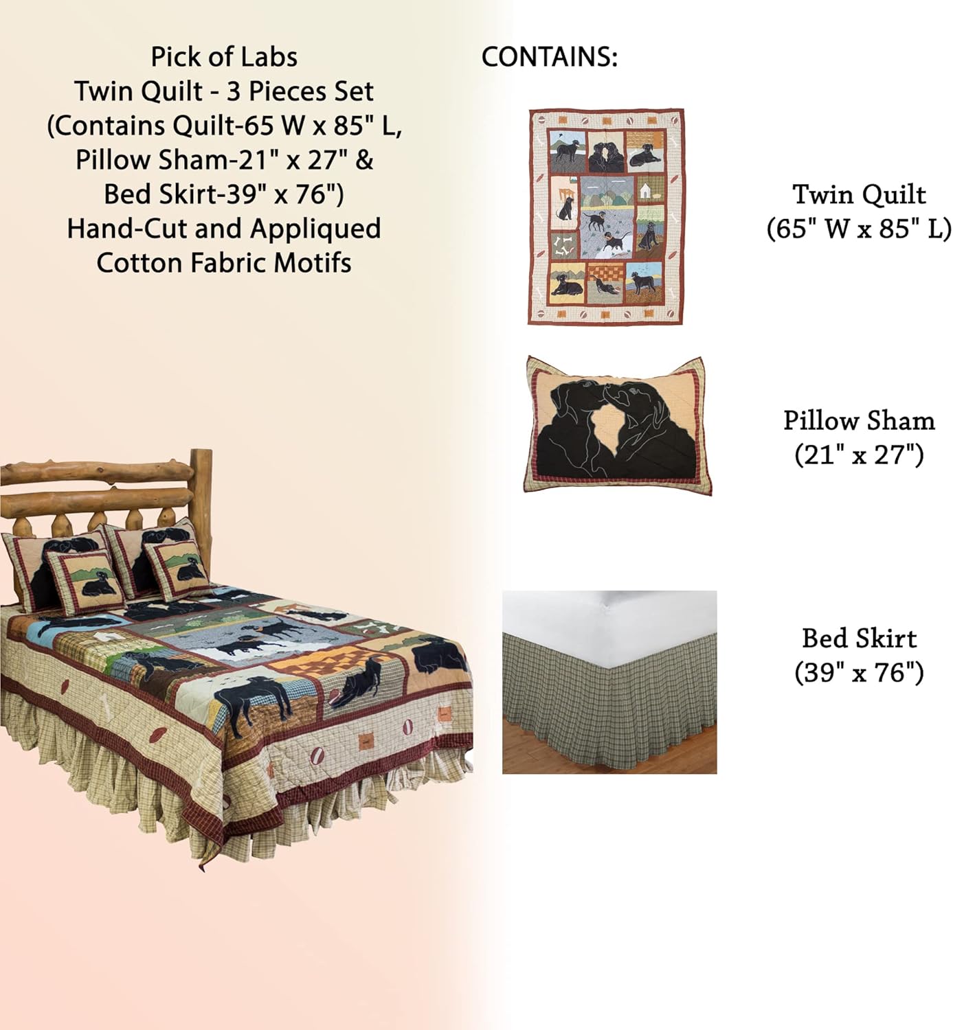 Patch Magic Quilts Pick of Labs Twin Set