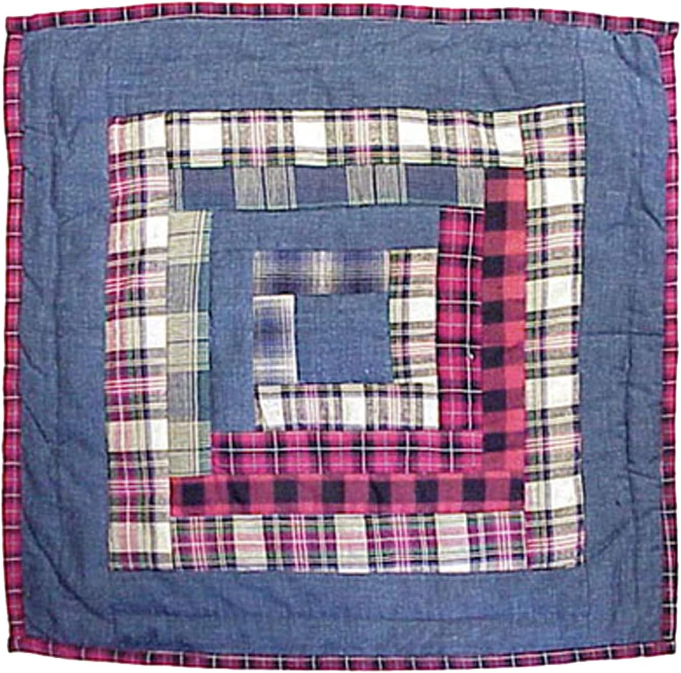Blue Red Elegance Twin Quilt Set 5 Pieces