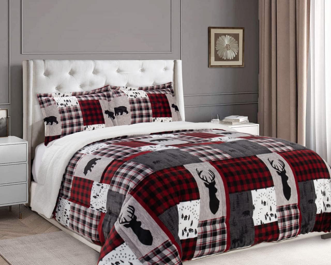 Elegant Comfort 3-Piece Cal King Comforter Set