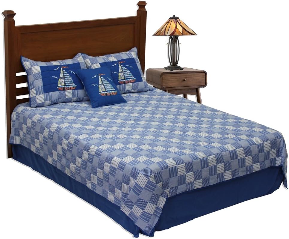 Patch Magic Tumbling Blues Super King Quilt Set