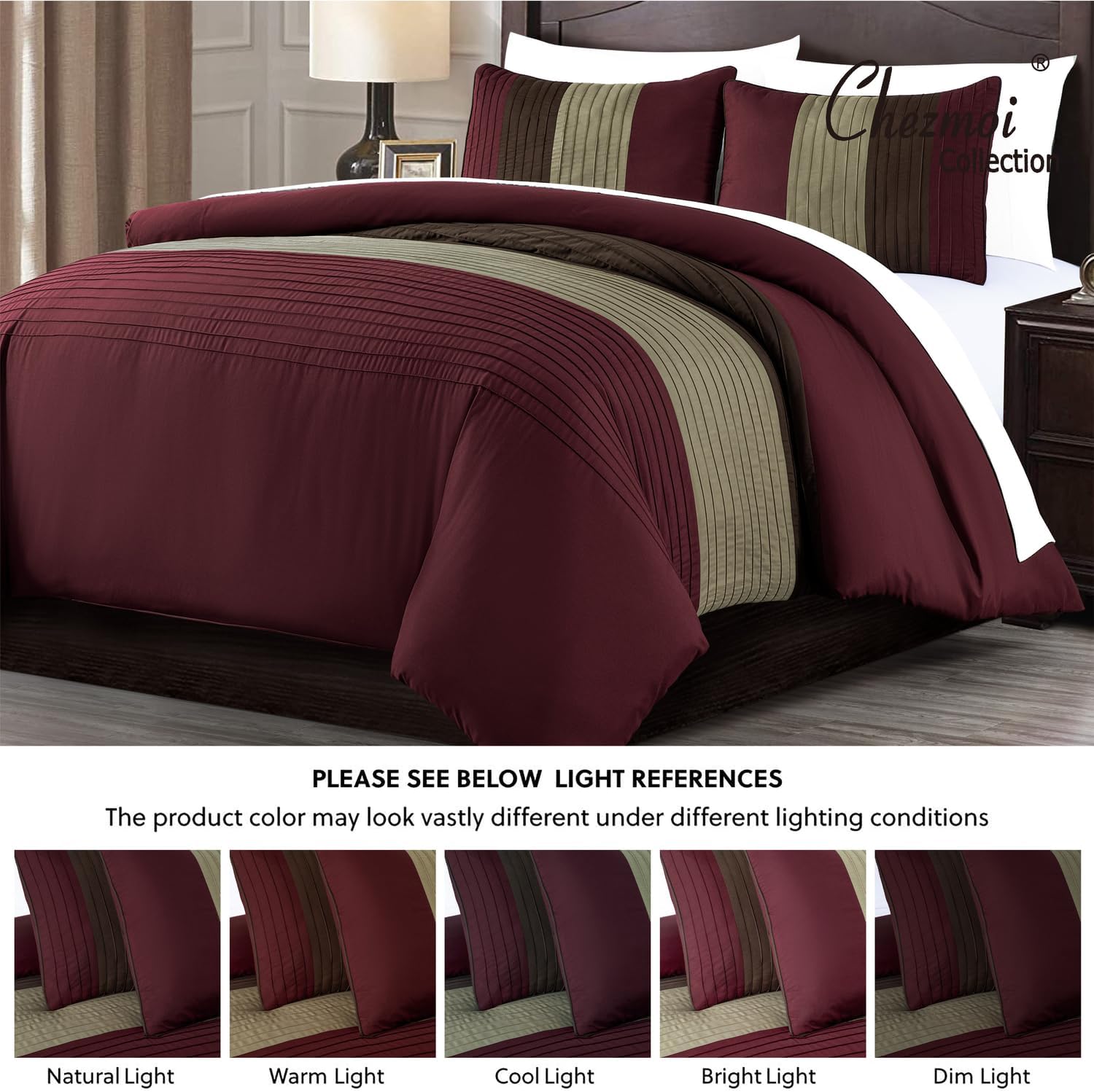 Chezmoi Collection 7-Piece California King Bed-in-a-Bag Set
