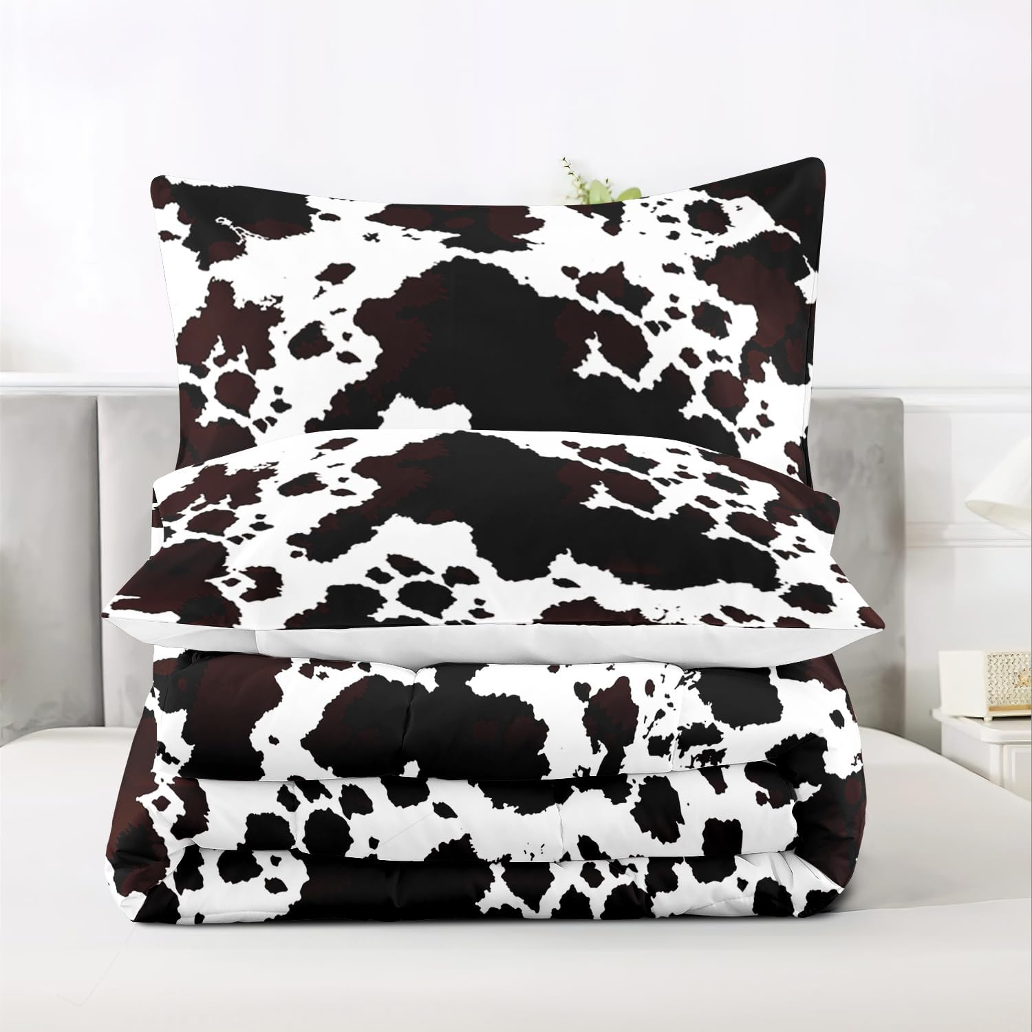 Cow Print Comforter Set - Western Decor Rustic Quilt 1