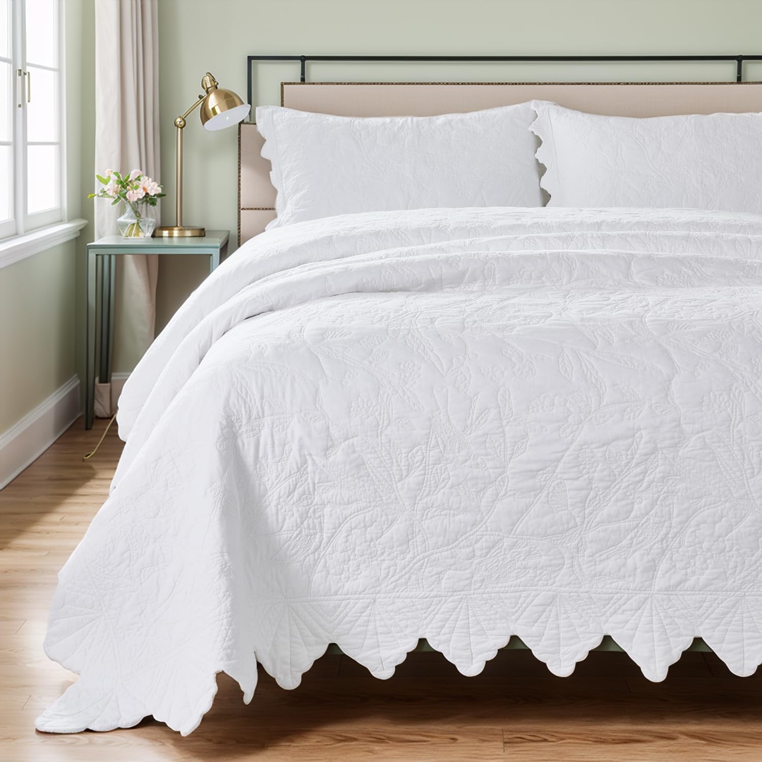 Brandream Country Birds Matelasse Quilt Set 3-Piece