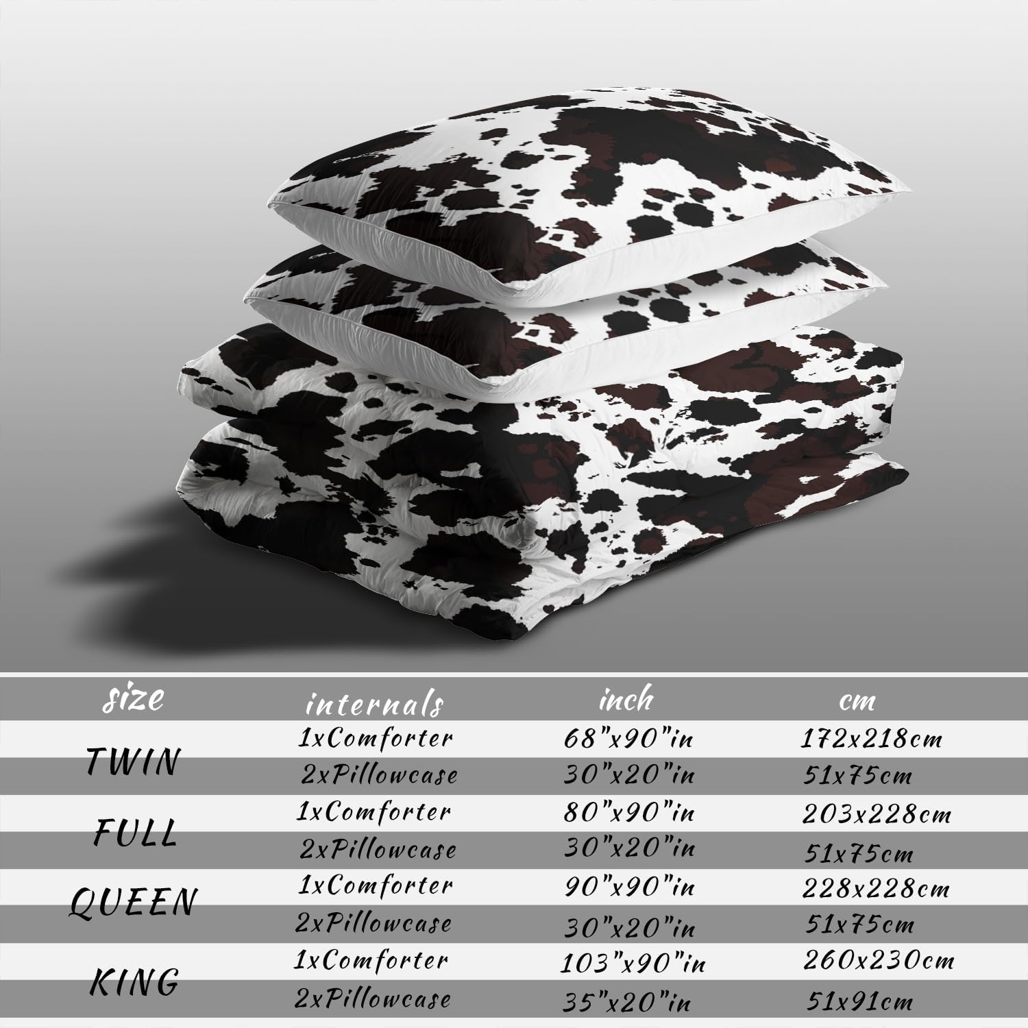 Cow Print Comforter Set - Western Decor Rustic Quilt 1