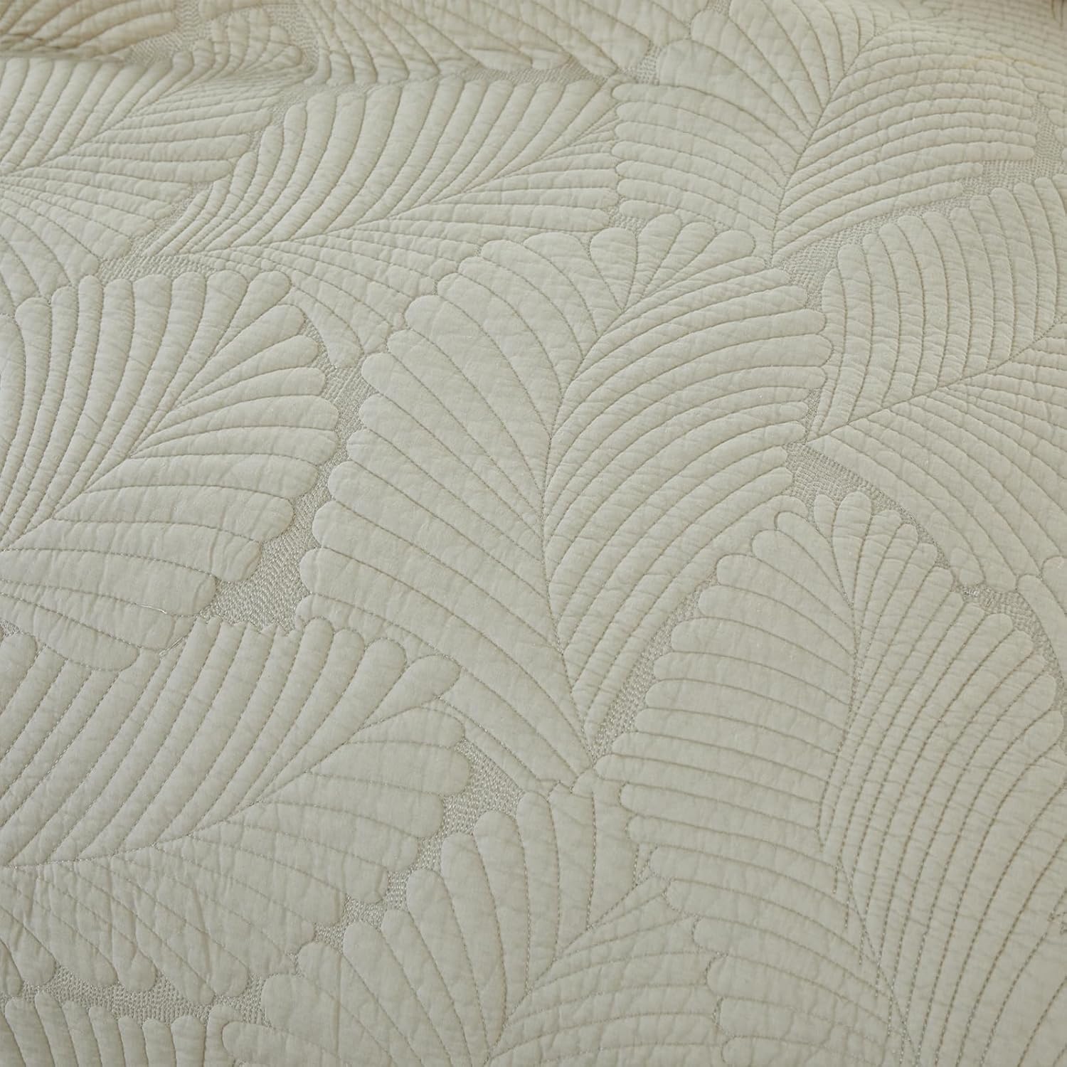 Brandream King Size Quilt Set Cotton Elegant Beige