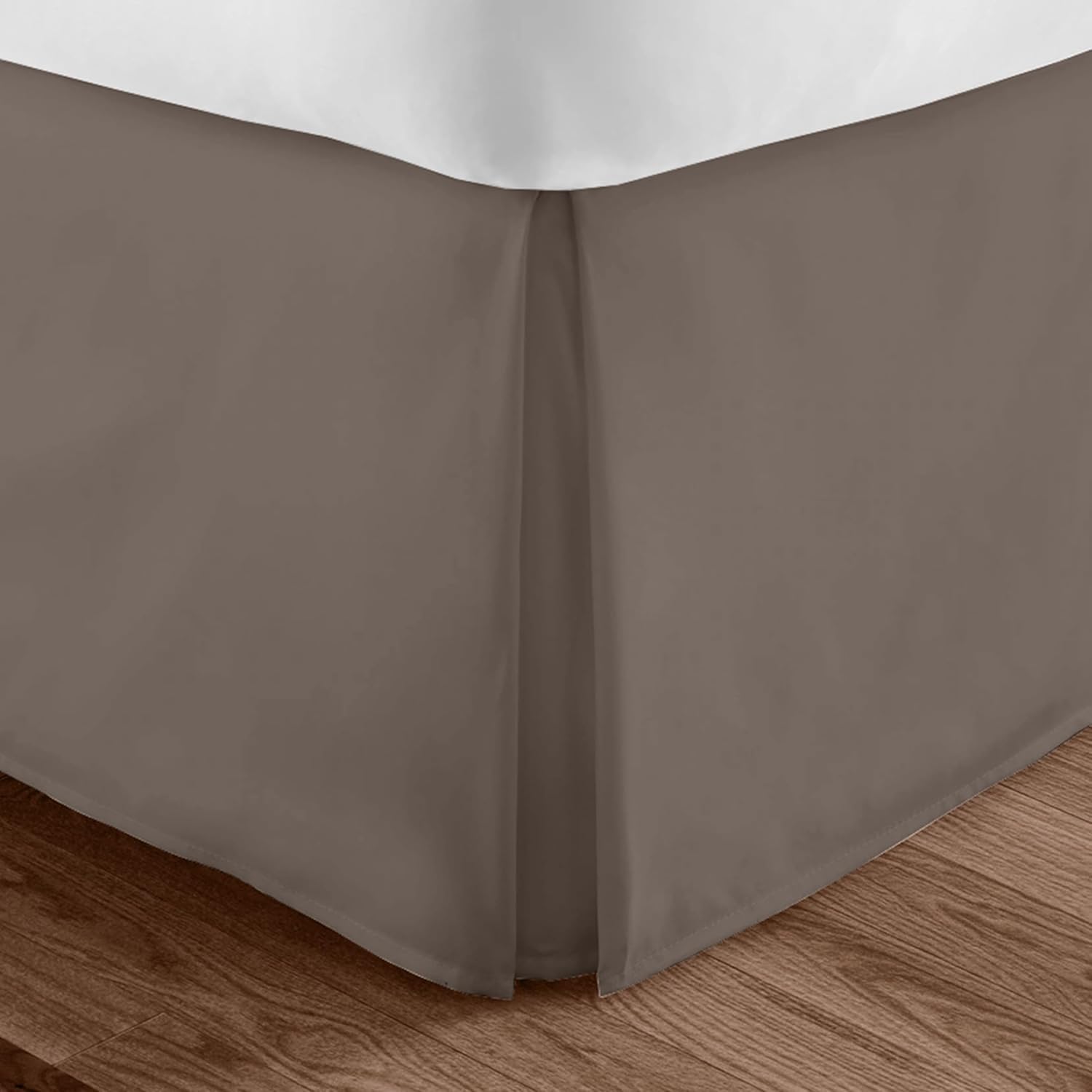 FRESH IDEAS Cotton Bed Skirt 15 Drop Silver King