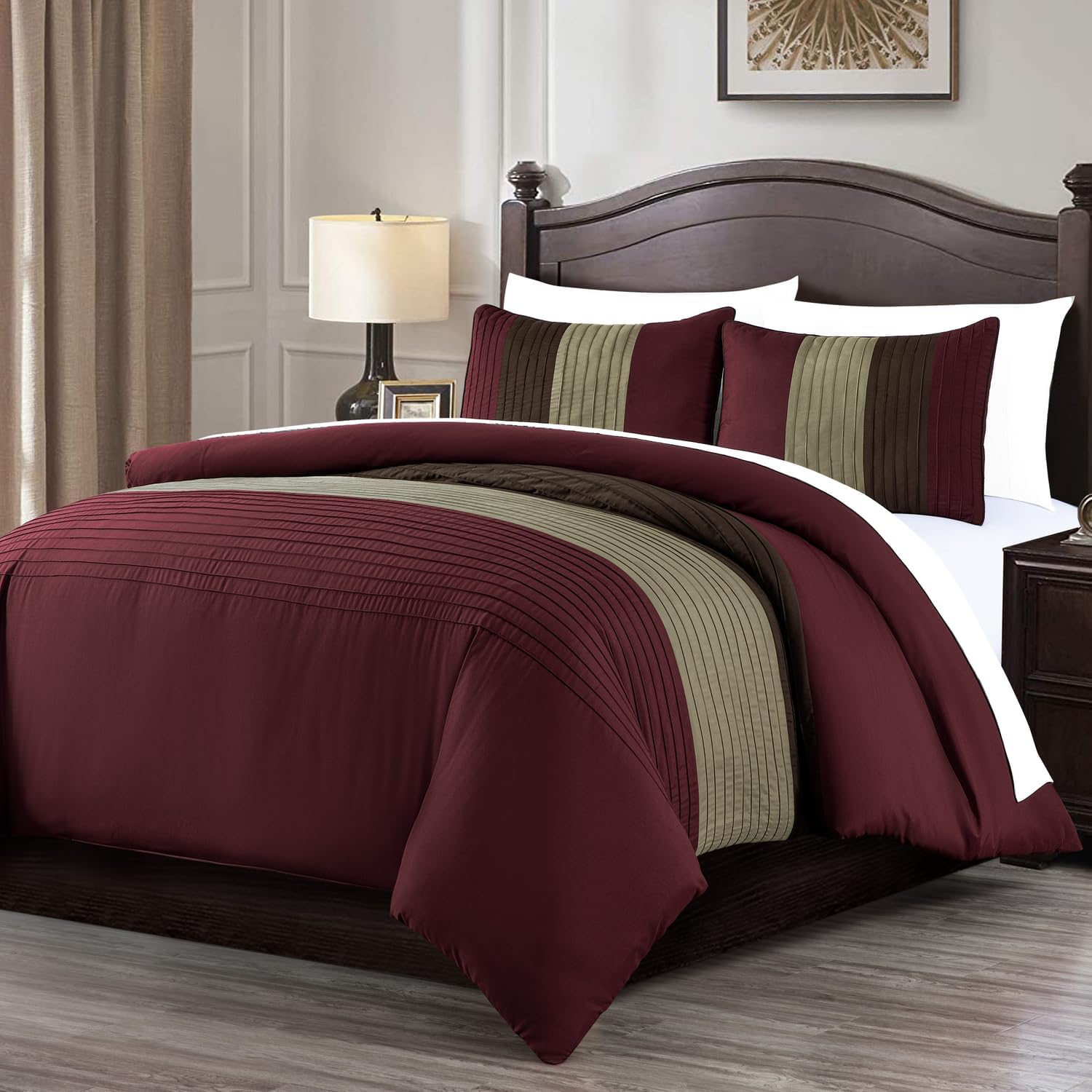 Chezmoi Collection 7-Piece California King Bed-in-a-Bag Set