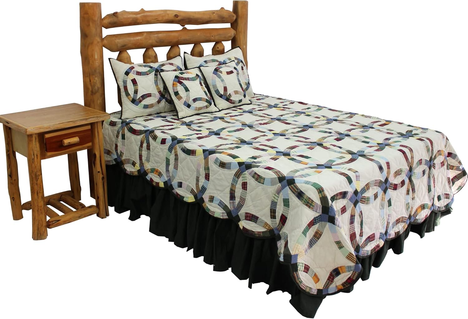 Patch Magic Cream Stone Wall Luxury King Quilt Set 1