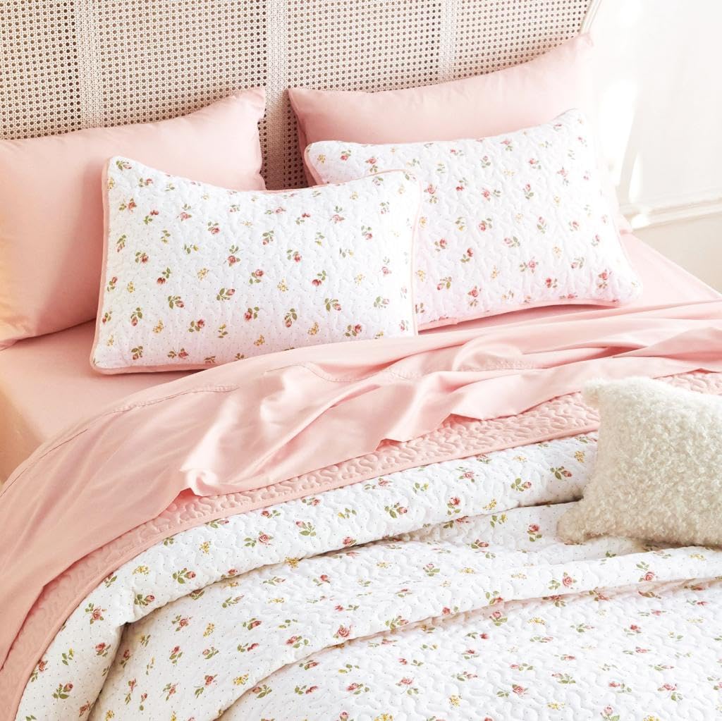 Wake In Cloud - Floral Quilt Set for Women