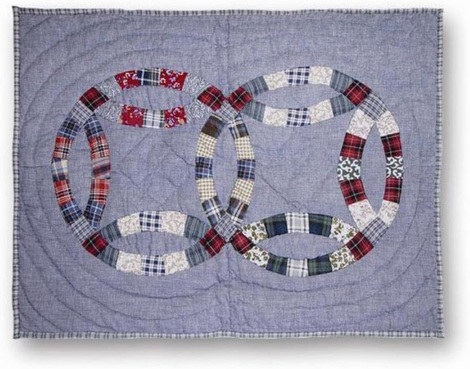 Blue Cascade Queen Quilt 4-Piece Set - Hand-Cut Patchwork Cotton 1