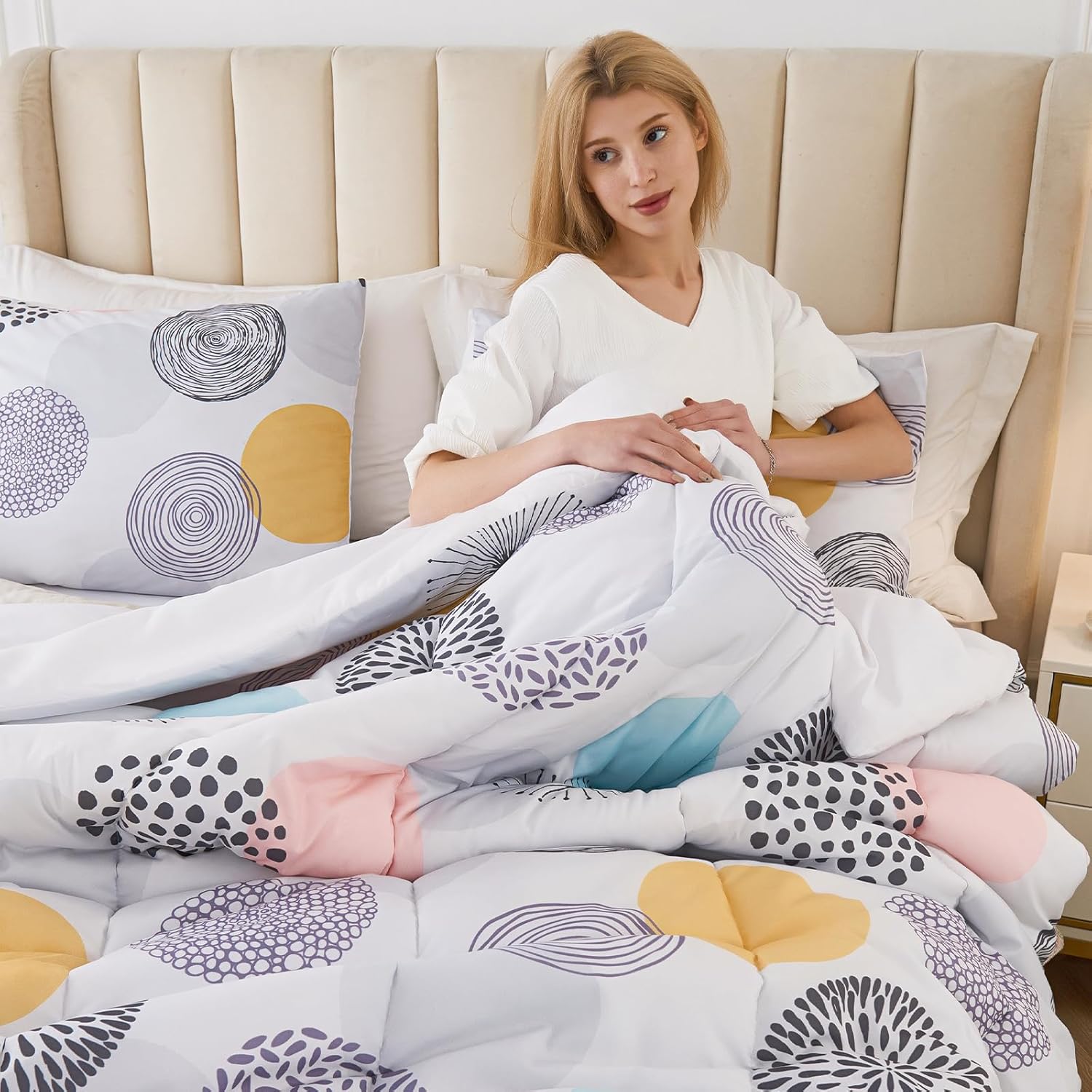 Crossvast 3 Piece Comforter Set with Pillow Cases