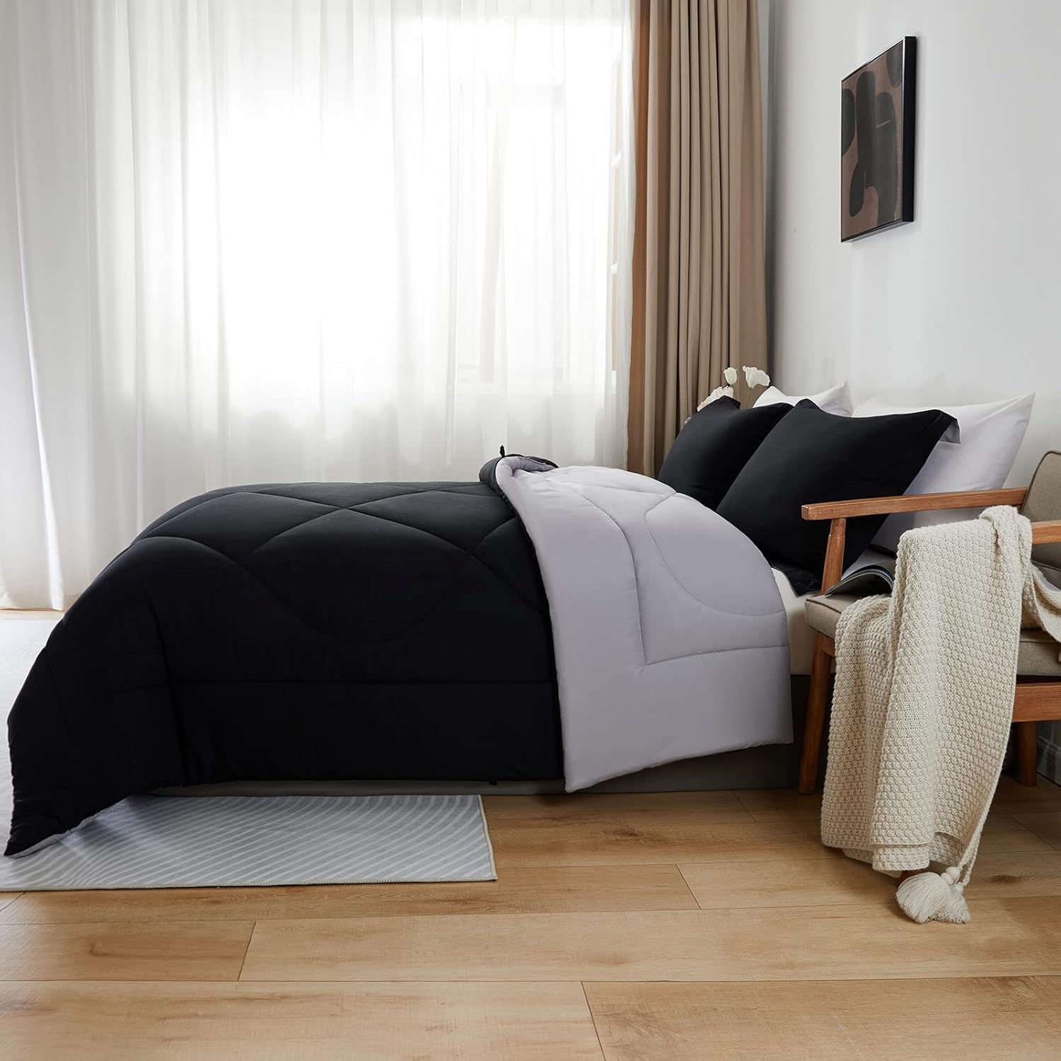 Kanak 3-Piece Down Alternative Comforter Set Full XL