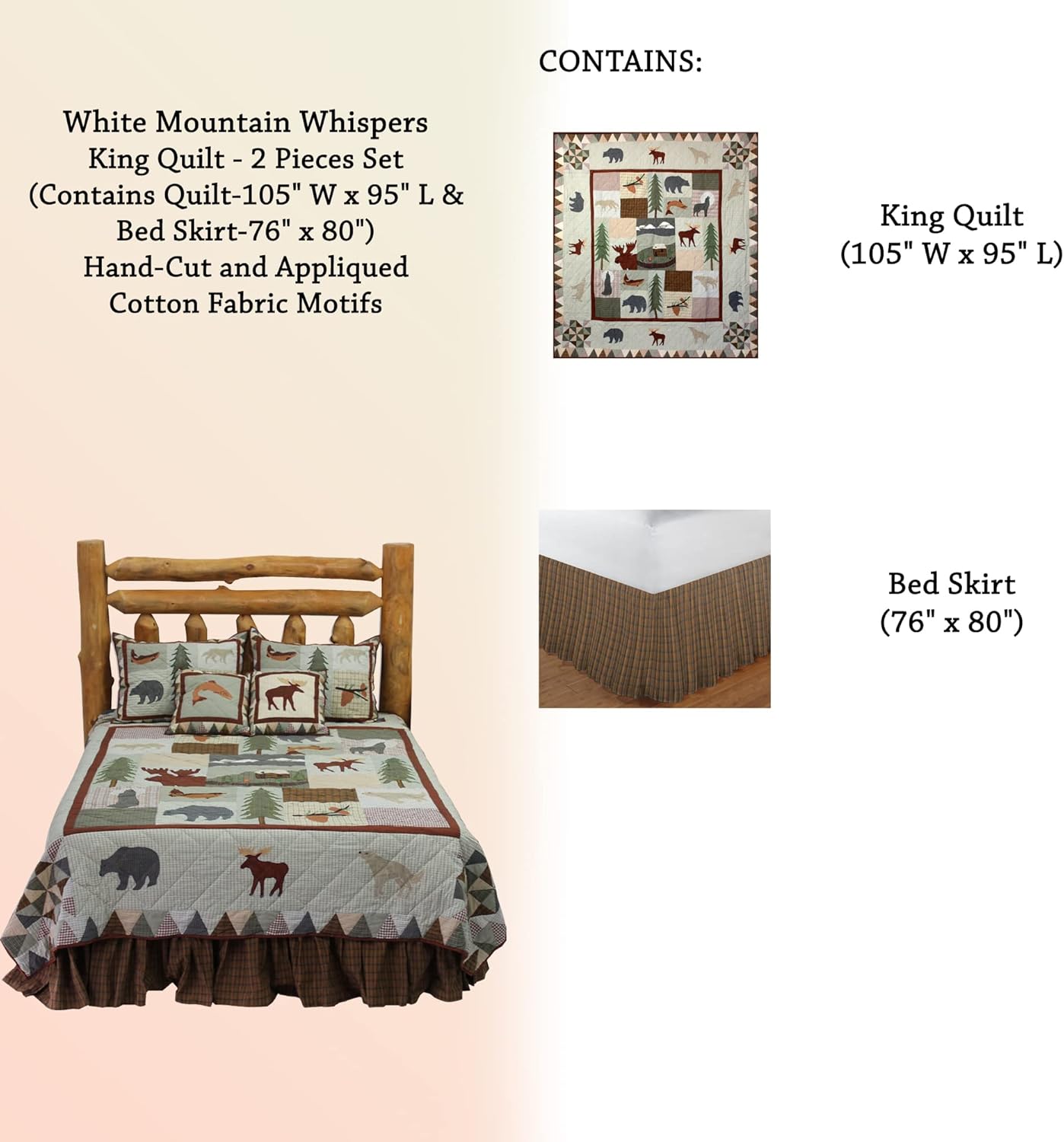 Patch Magic Quilts White Mountain Whispers King Set