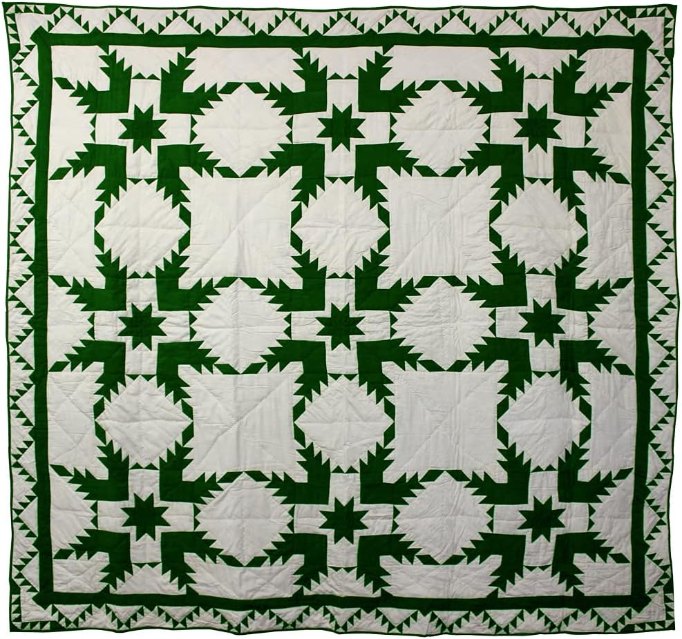 Patchmagic Quilts - Emerald Feathered Star Super King Quilt Set 1