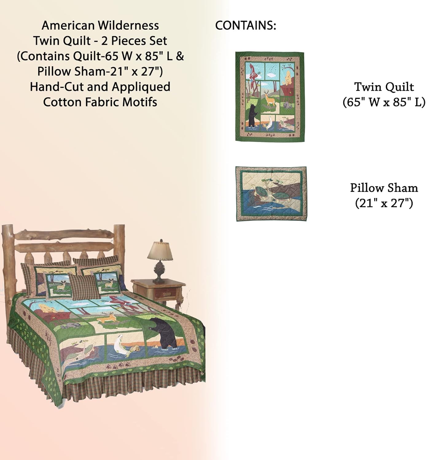 Patch Magic Quilts American Wilderness Twin Set