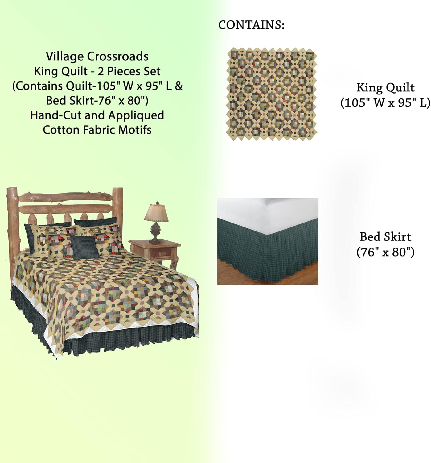 Patch Magic Quilts Village Crossroads King Set 1