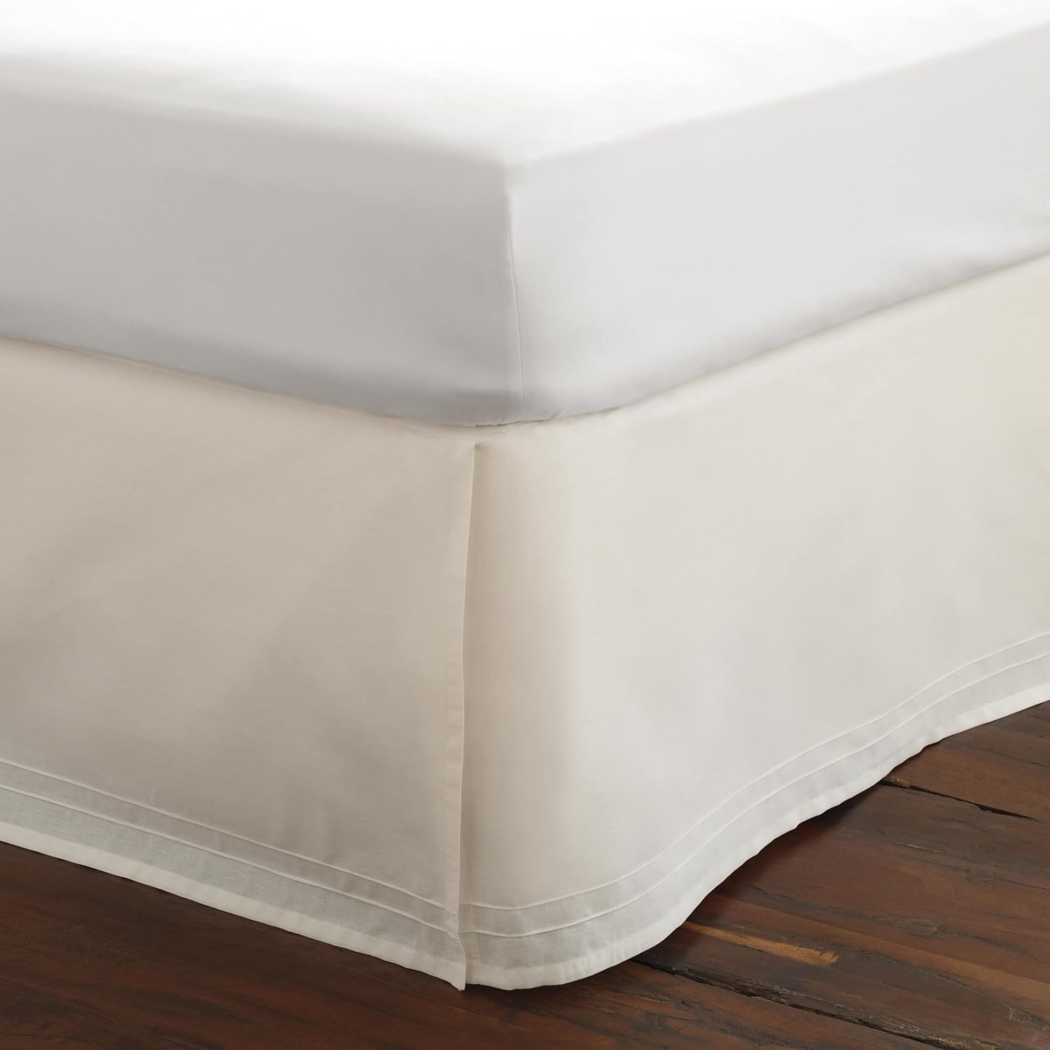 Laura Ashley Luxury Premium Hotel Quality Bedskirt Queen White