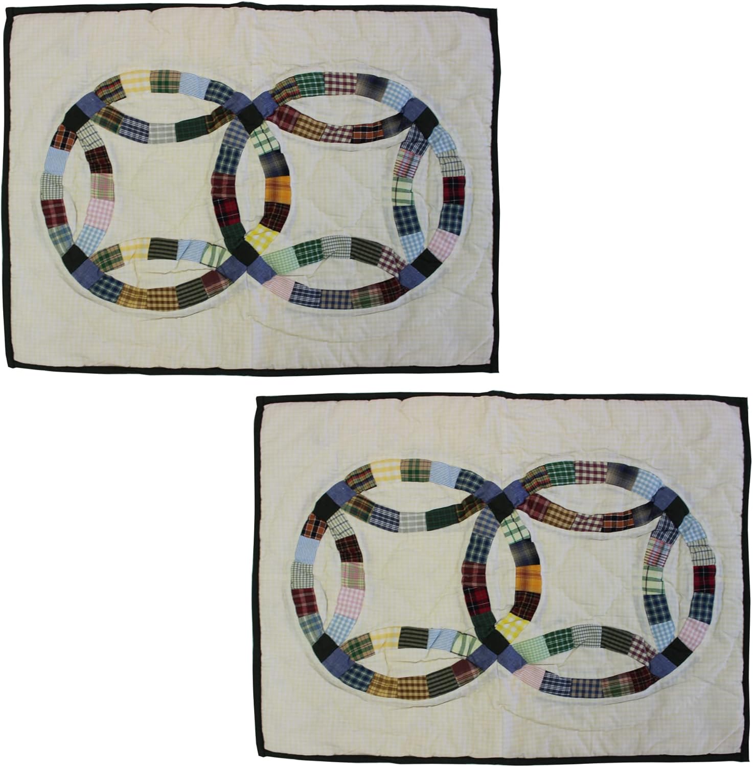 Patch Magic Cream Stone Wall Luxury King Quilt Set 1