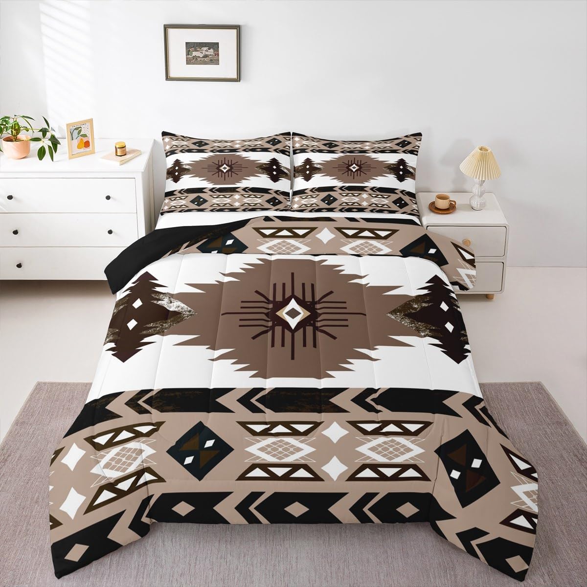 Erosebridal Bohemian Geometric Comforter Set 1