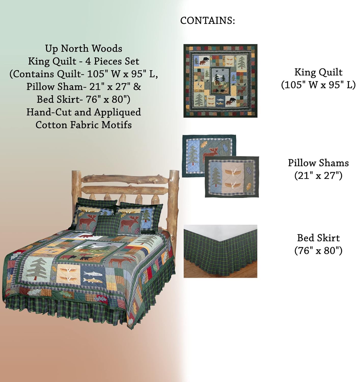 Patch Magic Quilts Up North Woods King Set 1