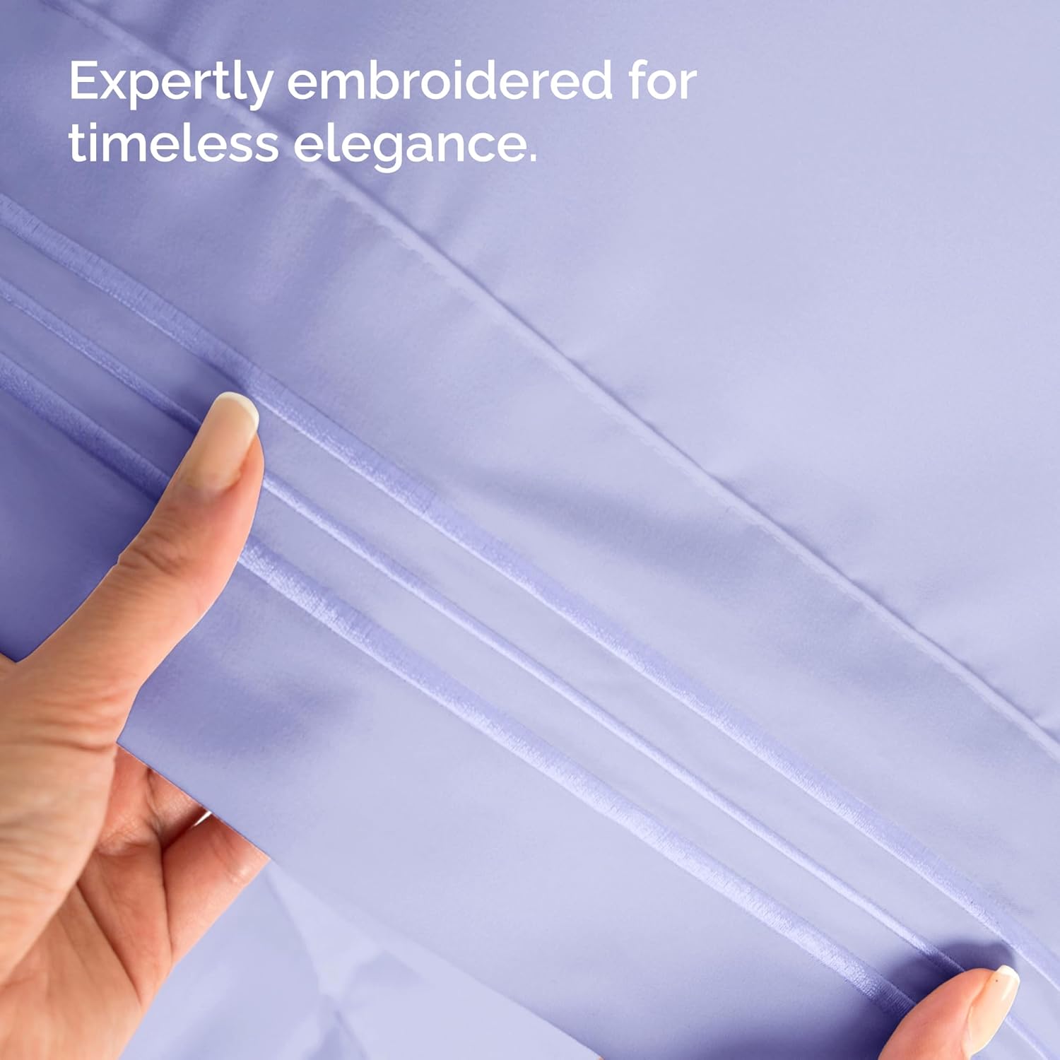 CGK Unlimited Wrap Around Dust Ruffle Bed Skirt 2 Pillowcases - Lavender