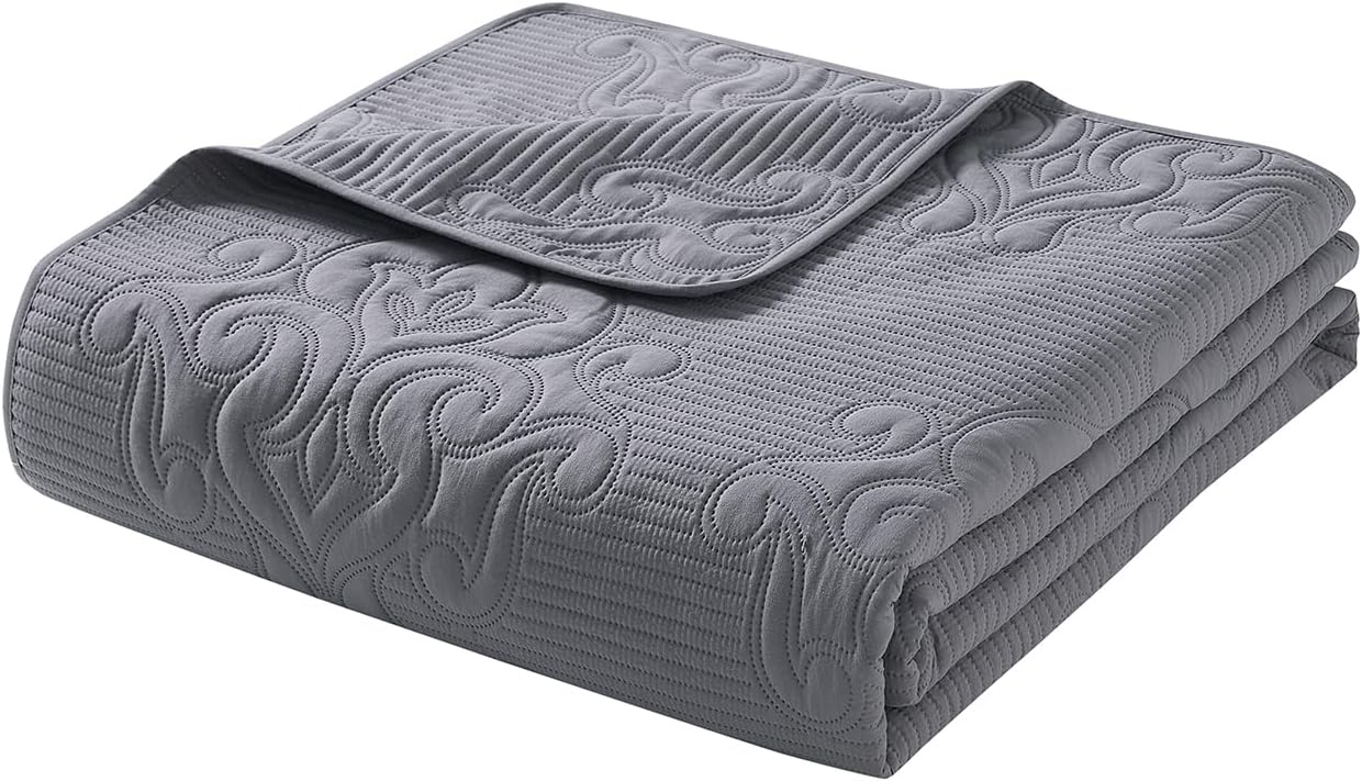 VCNY Home - Quilt Set 3-Piece FullQueen Solomun Grey
