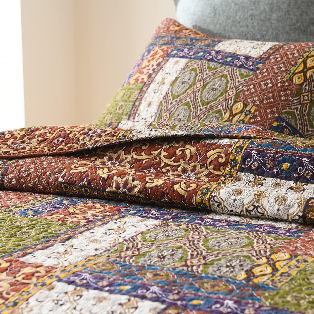 VISIMISI Cotton Reversible Quilt Set King Size