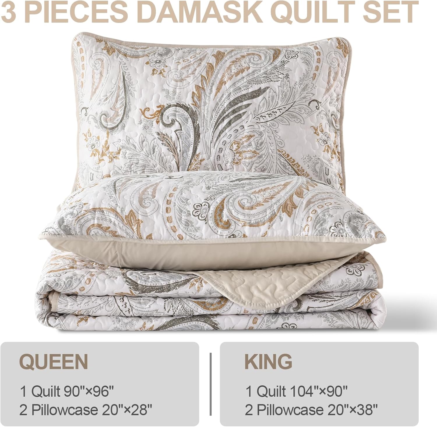 Wongs Bedding Boho Quilt Set Queen Size